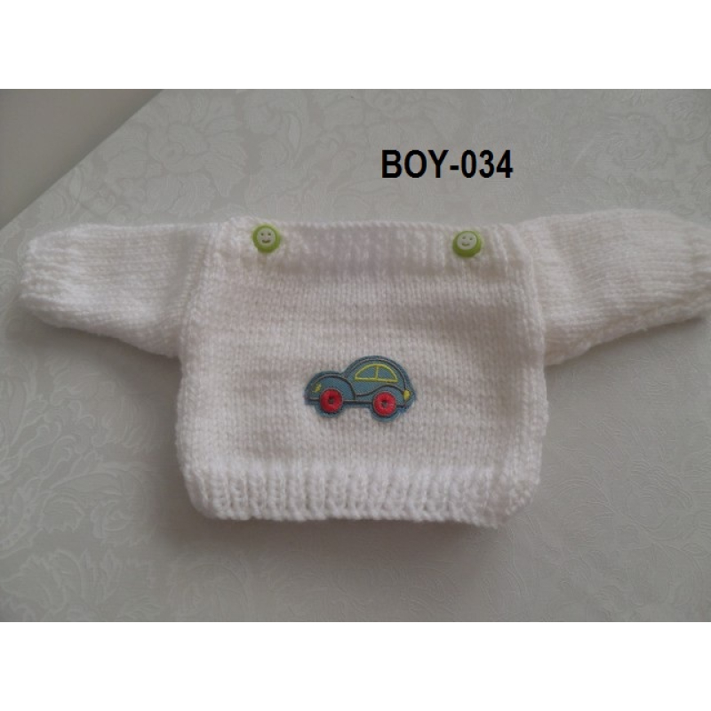 Truitje wit met autootje